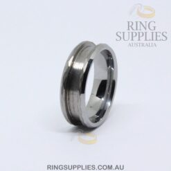 8mm Tungsten faceted ring blank