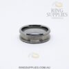 8mm Tungsten faceted ring blank