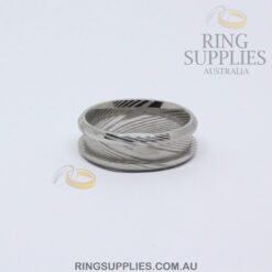 Damascus Steel 8mm ring blank