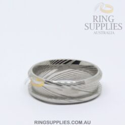Damascus Steel 8mm ring blank