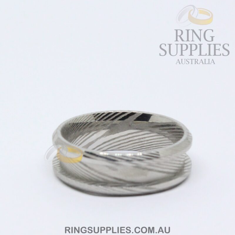Damascus Steel 8mm ring blank