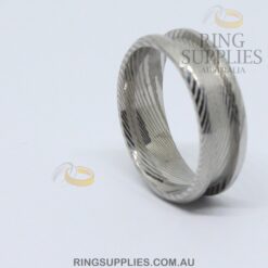 Damascus Steel 8mm ring blank