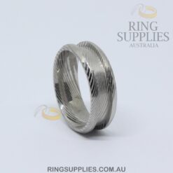 Damascus Steel 8mm ring blank