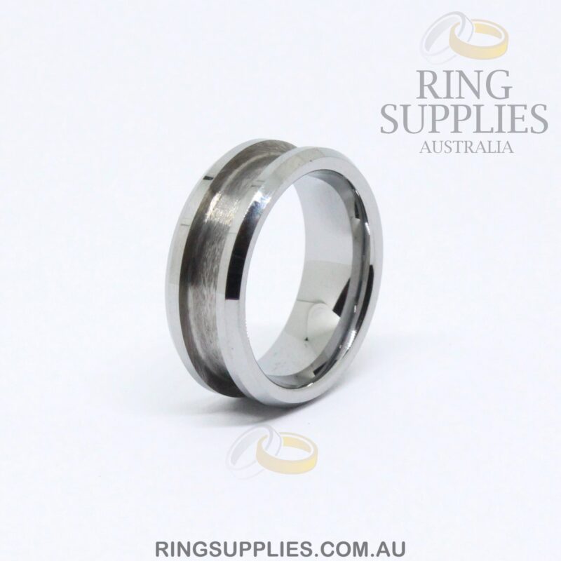 8mm Tungsten Ring Blanks with Channel