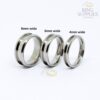 Titanium ring blank channel groove