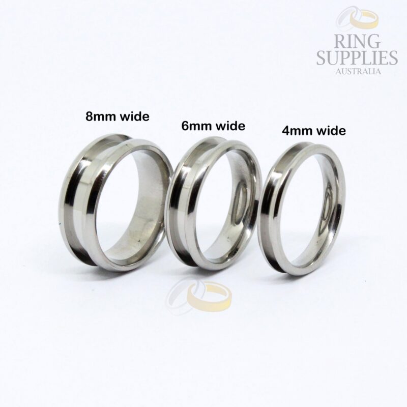 Titanium ring blank channel groove