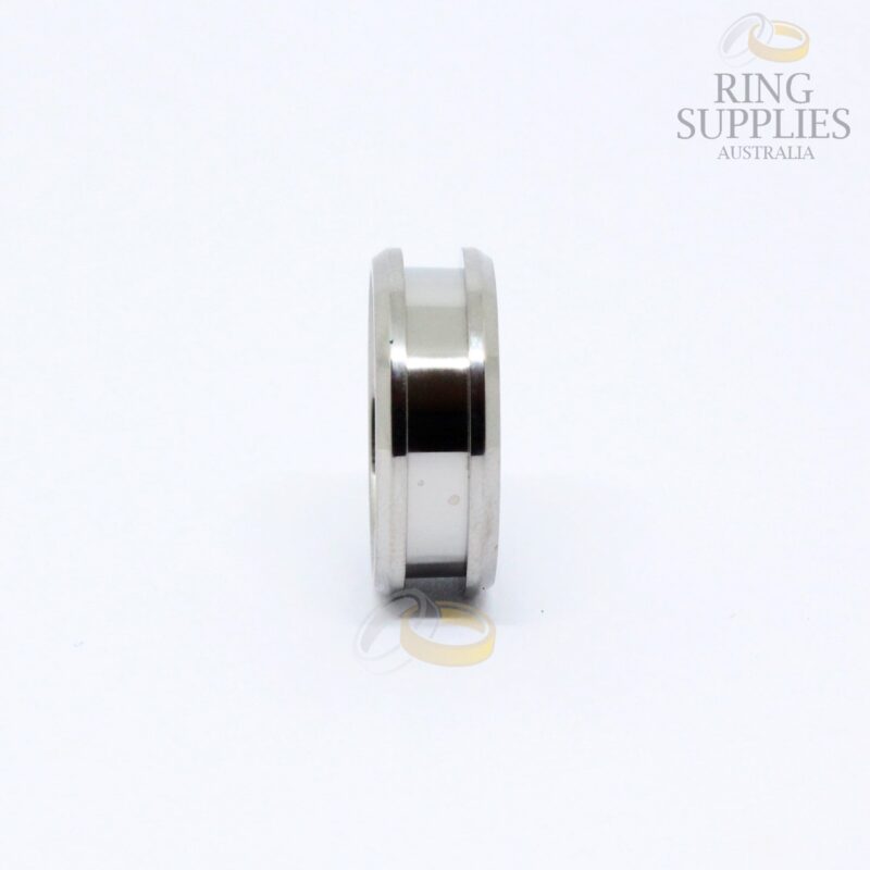 8mm Titanium Ring Blank with 4mm wide Channel
