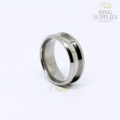 8mm Titanium Ring Blank with 4mm wide Channel
