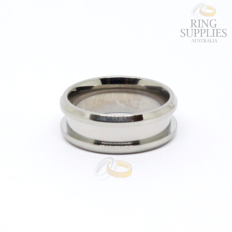 8mm Titanium Ring Blank with 4mm wide Channel