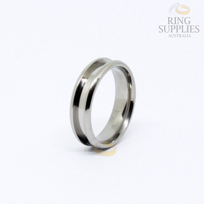 6mm Titanium RIng Blank with 3mm wide Channel