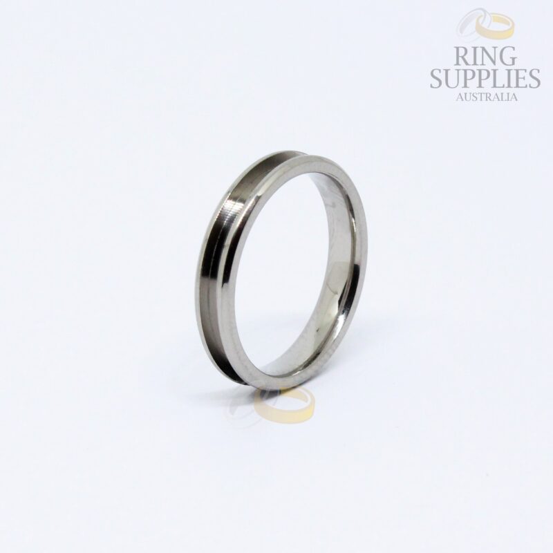 4mm Titanium Ring Blank with 2mm wide Channel