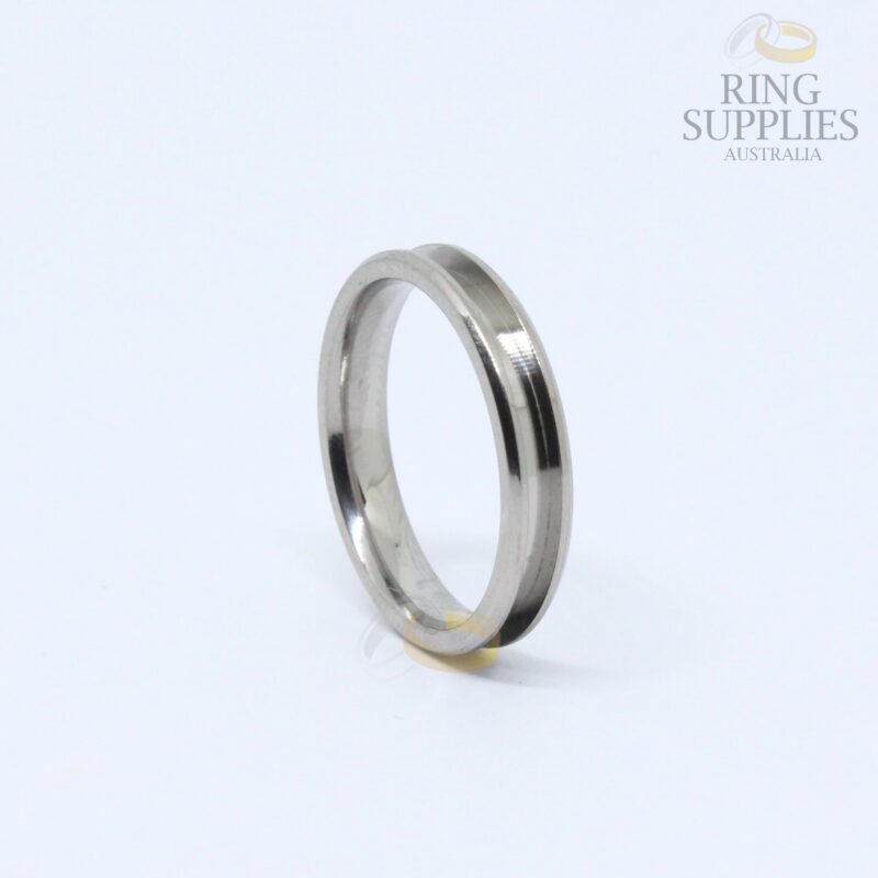 4mm Titanium Ring Blank with 2mm wide Channel