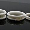 White ceramic ring blanks with channel groove