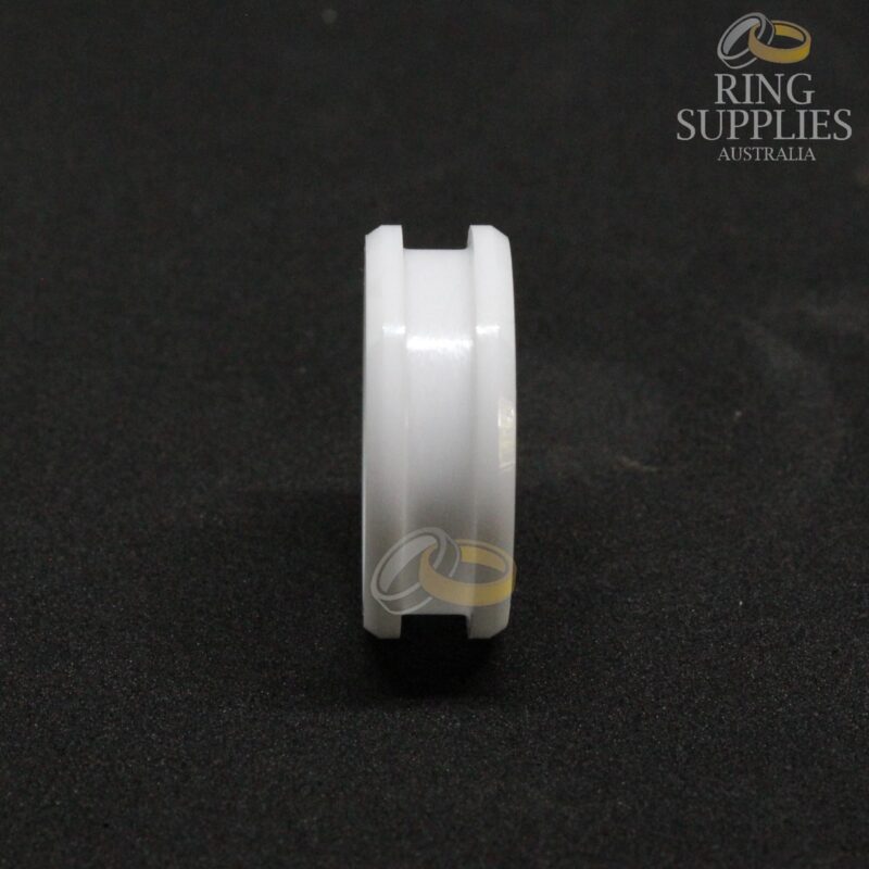 8mm white ceramic ring blanks with 4mm channel groovev