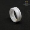 8mm white ceramic ring blanks with 4mm channel groove