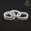 White ceramic ring blanks with channel groove
