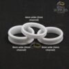 White ceramic ring blanks with channel groove