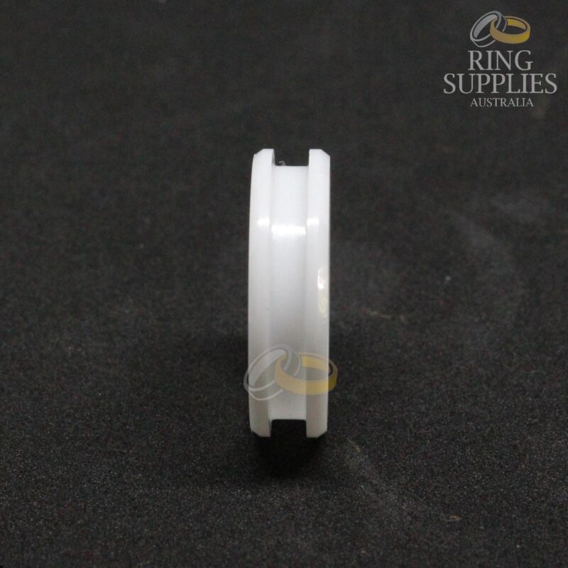 6mm white ceramic ring blanks with 3mm channel groove