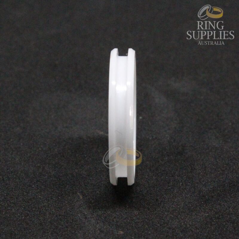 4mm white ceramic ring blanks with 2mm channel groove