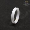 4mm white ceramic ring blanks with 2mm channel groove