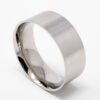 Angled view of a polished stainless steel ring core