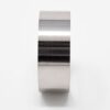 Side view of a polished stainless steel ring core