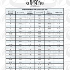 International Ring Size Conversion Chart