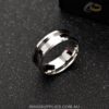 Stainless steel ring blank with inlay channel