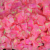 Close-up of pink Bubble Gum synthetic crushed opal chips