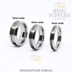 Tungsten Ring Blank with Channel