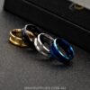 Stainless steel ring blank with channel groove