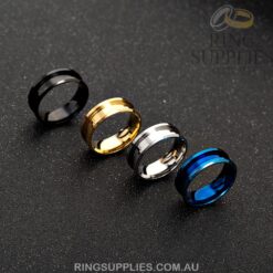 Stainless steel ring blank with channel groove