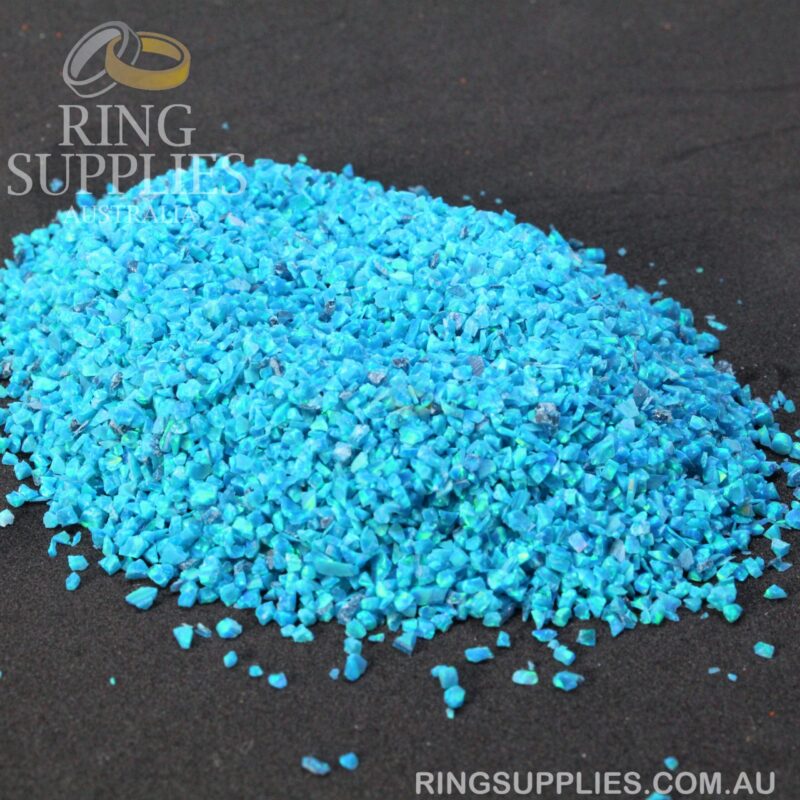 Peacock Blue Crushed Opal Chips