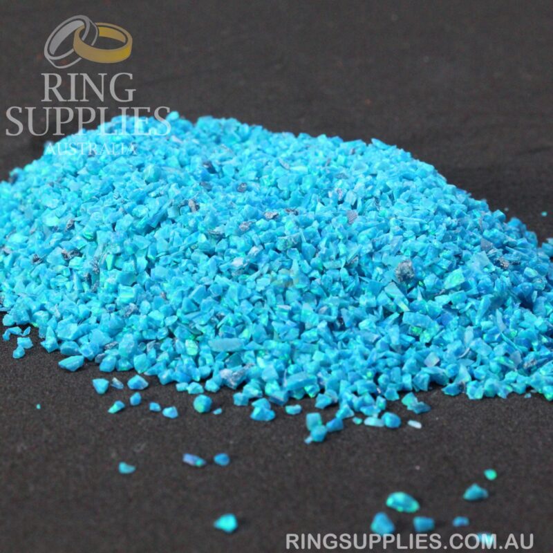 Peacock Blue Crushed Opal Chips
