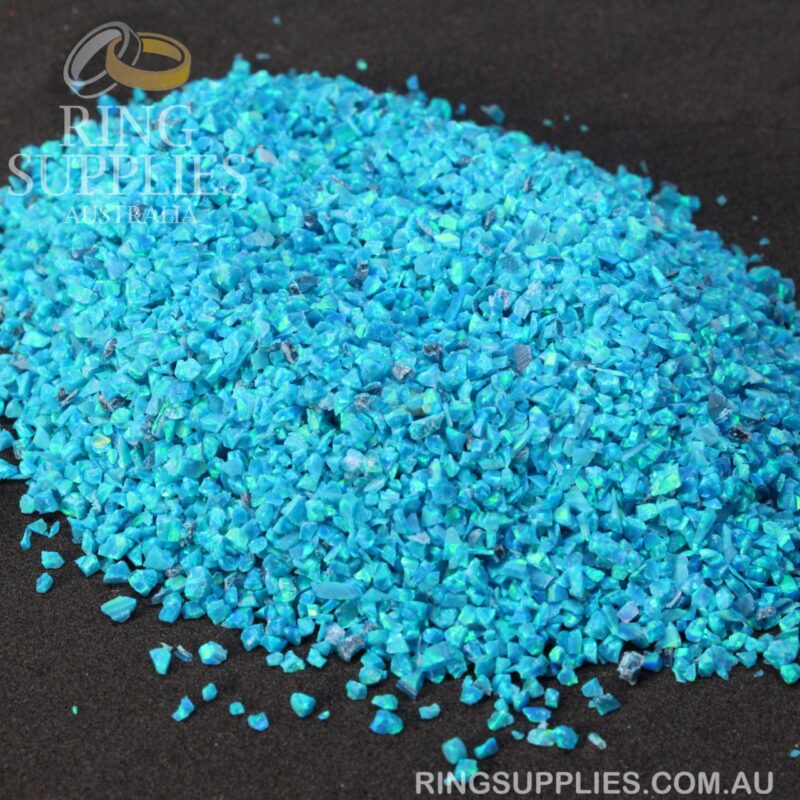 Peacock Blue Crushed Opal Chips