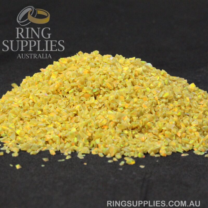 Golden Olive Crushed Opal Chips