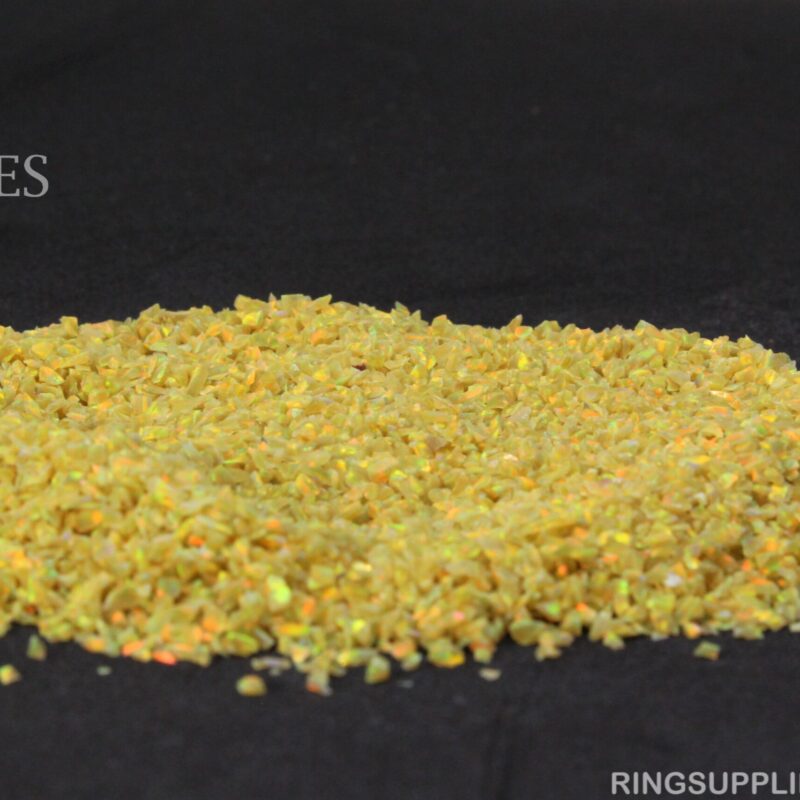 Golden Olive Crushed Opal Chips