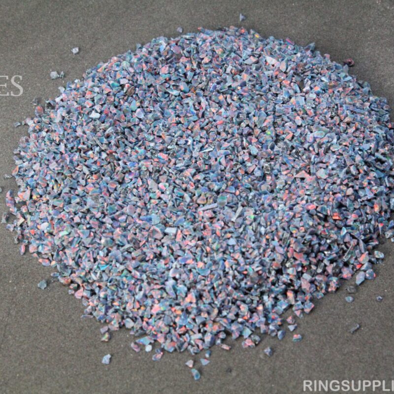 Black Fire Crushed Opal Chips