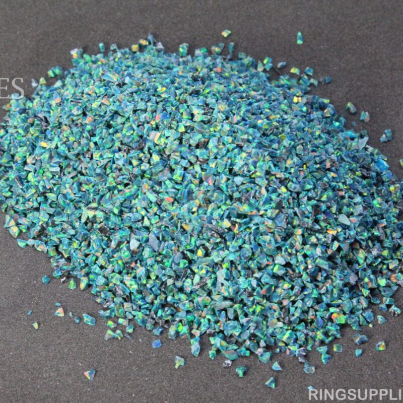 Blue Fire Crushed Opal Chips