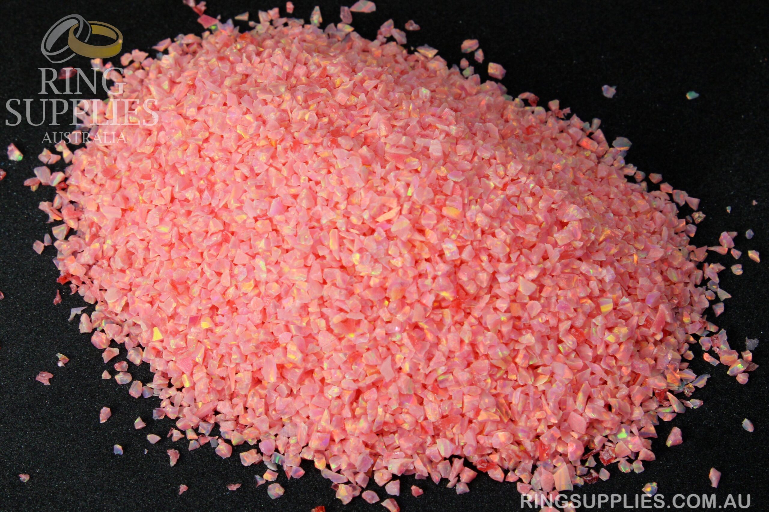 Salmon Pink Crushed Opal Chips