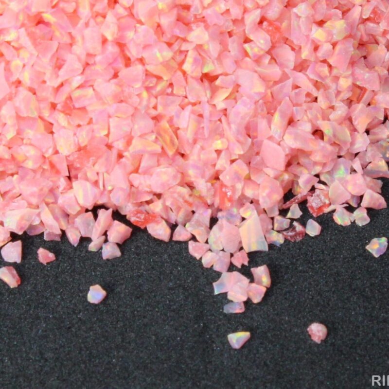 Salmon Pink Crushed Opal Chips