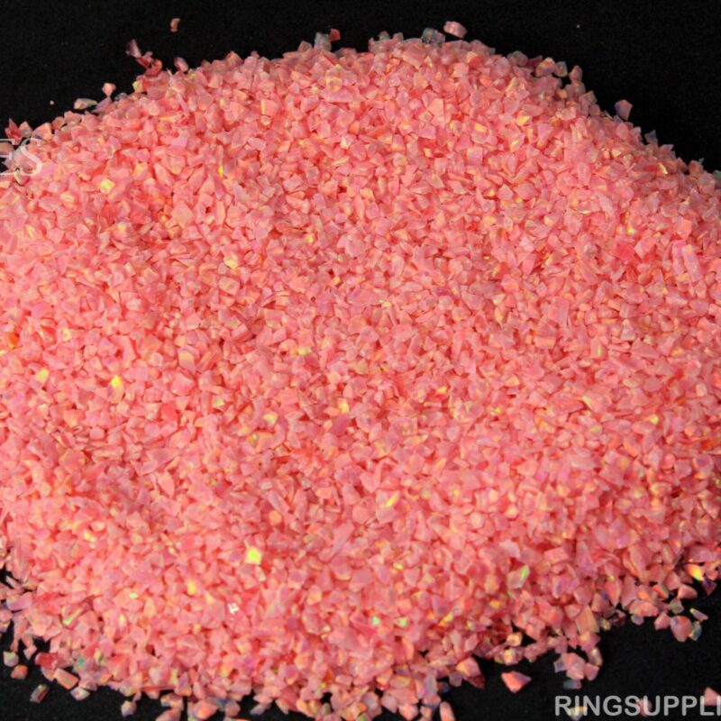 Salmon Pink Crushed Opal Chips