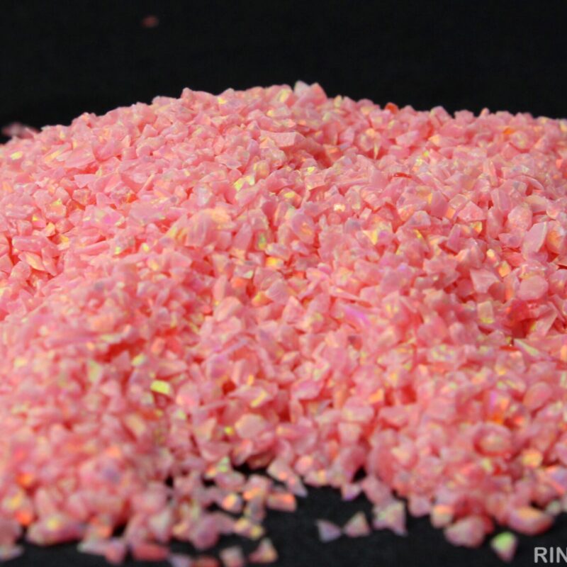 Salmon Pink Crushed Opal Chips