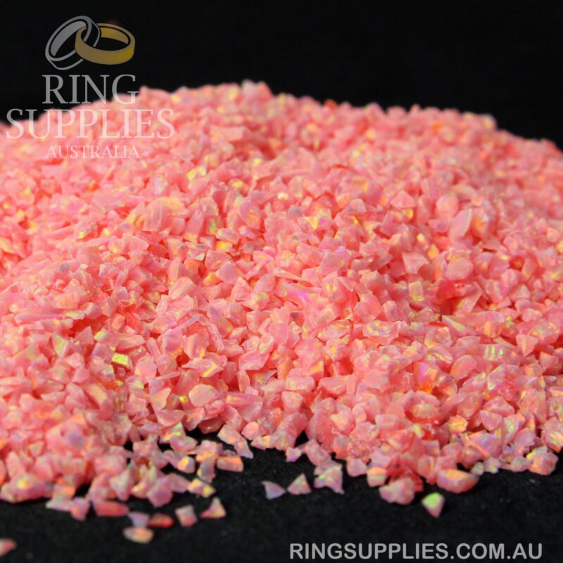 Salmon Pink Crushed Opal Chips