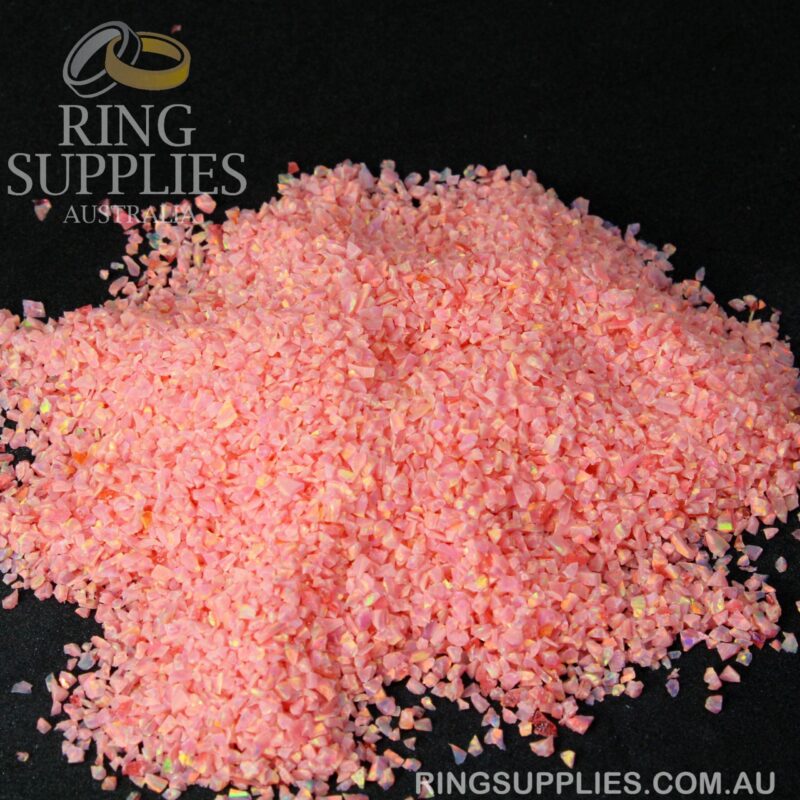 Salmon Pink Crushed Opal Chips