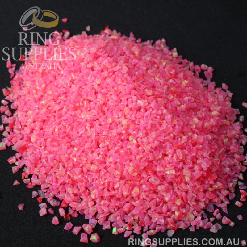 Hot Pink Crushed Opal Chips