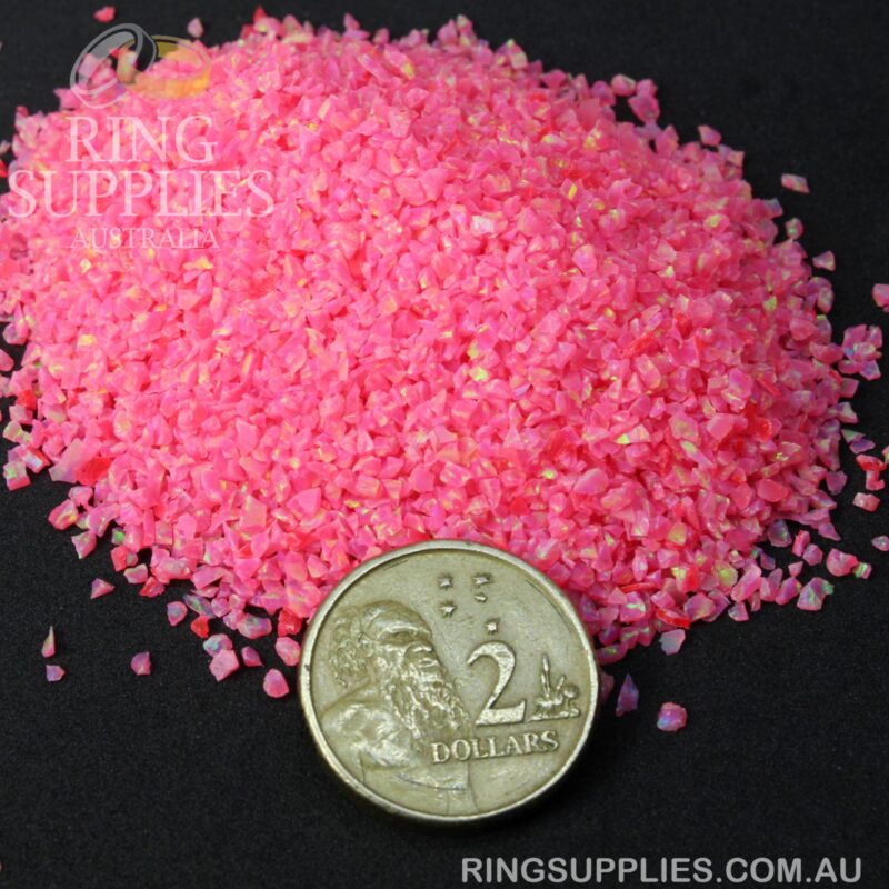 Hot Pink Crushed Opal Chips