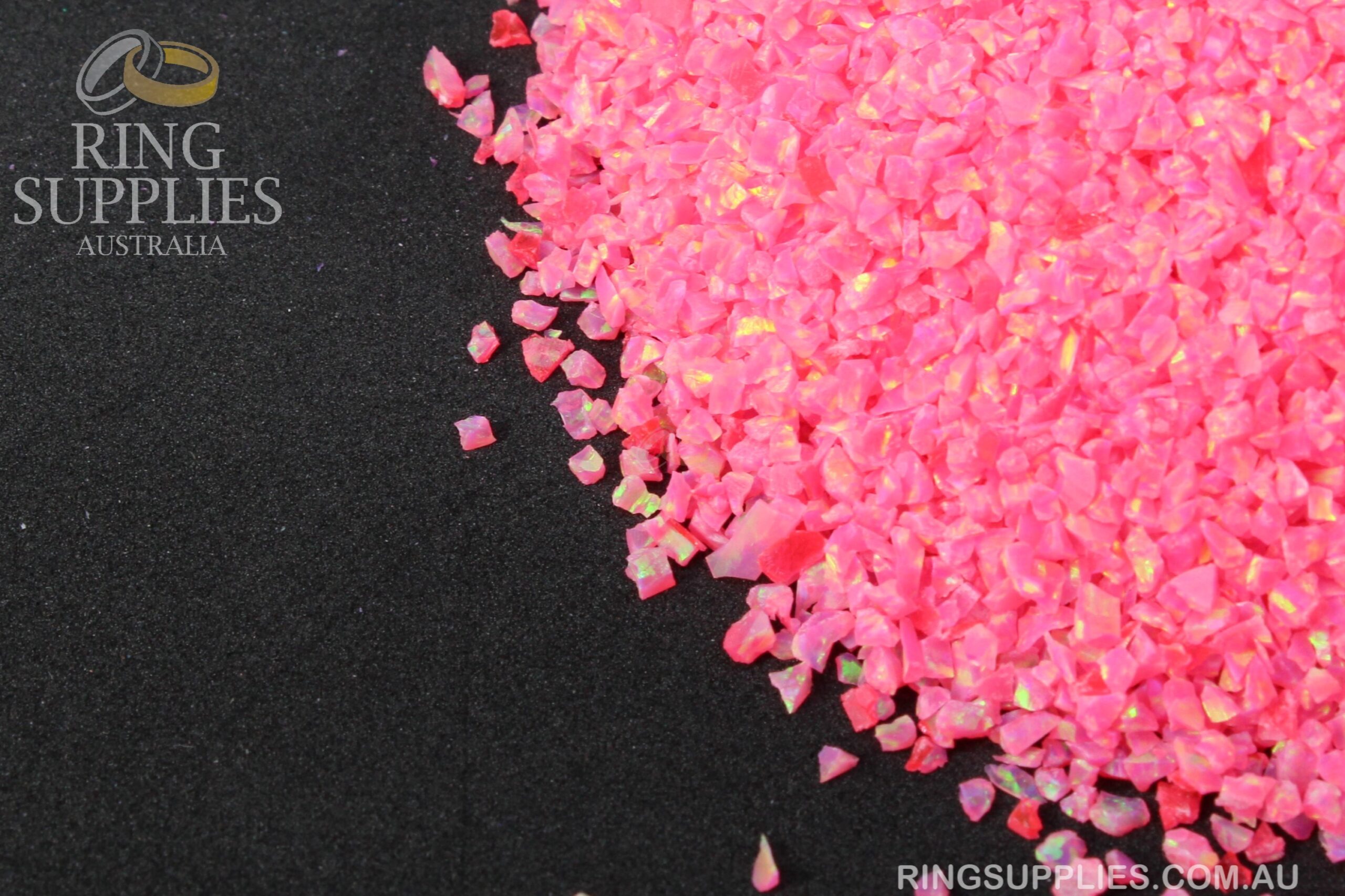 Hot Pink Crushed Opal Chips