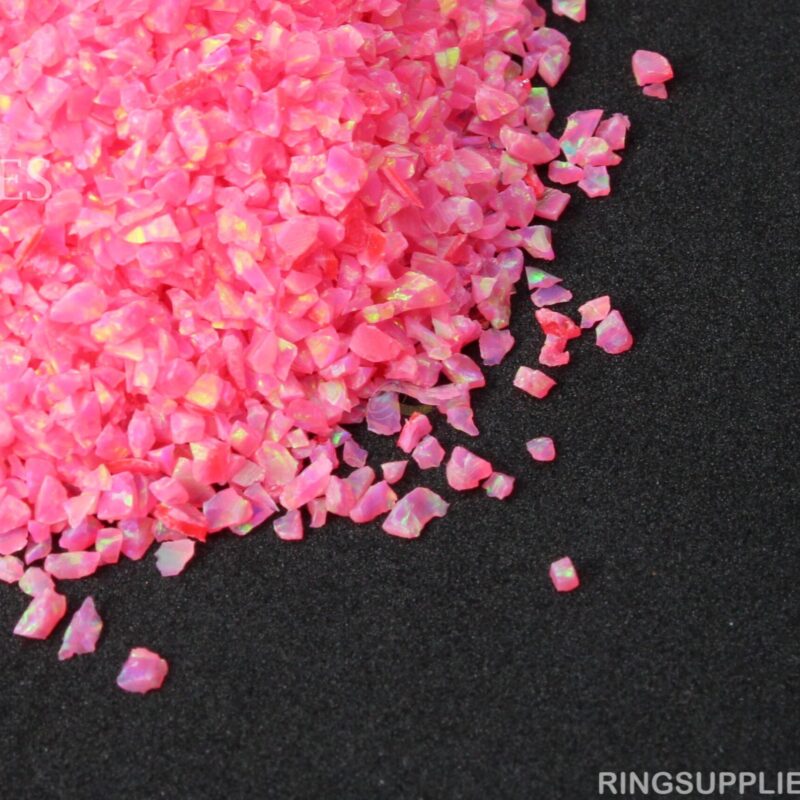 Hot Pink Crushed Opal Chips
