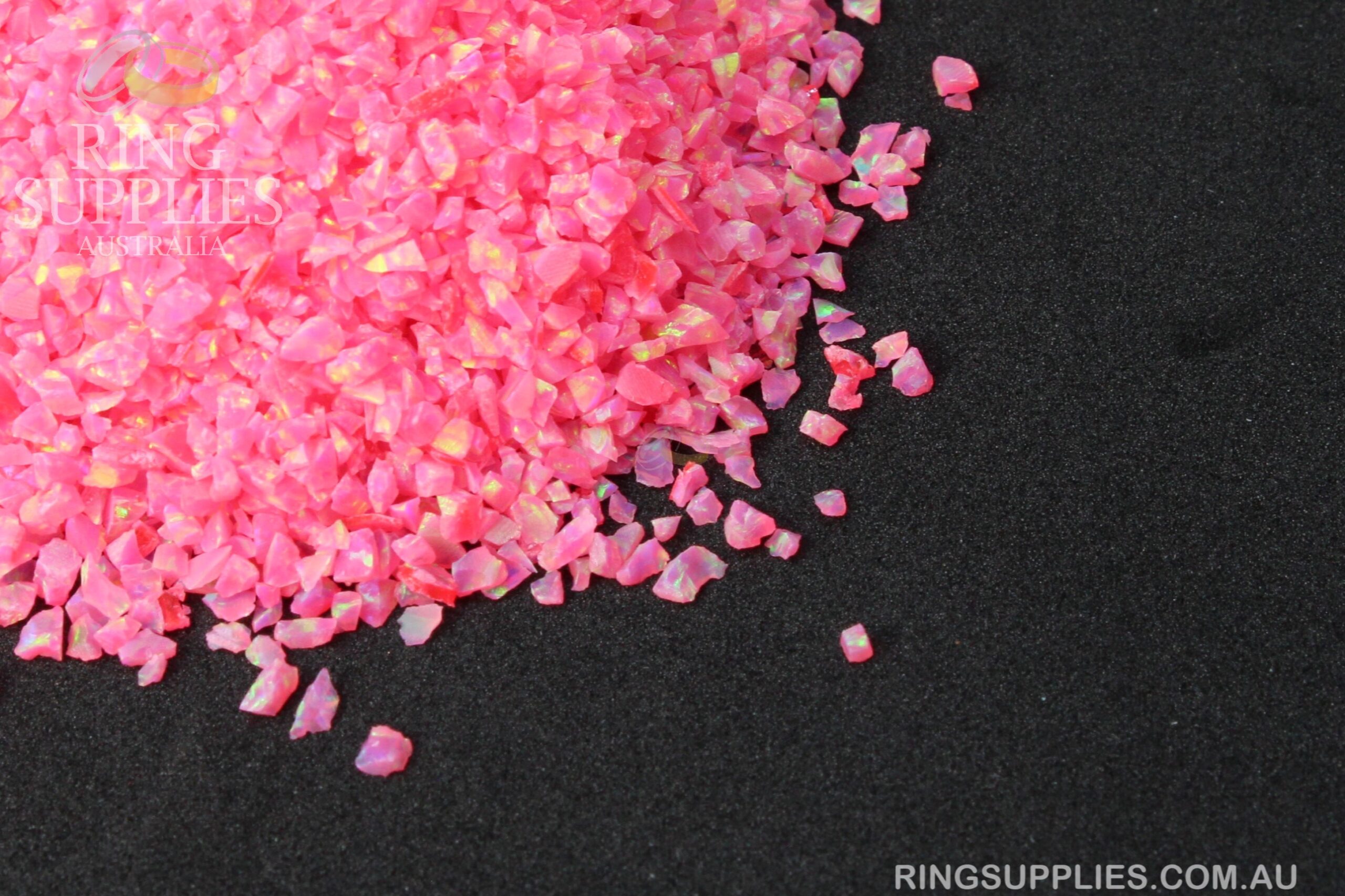 Hot Pink Crushed Opal Chips